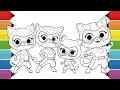 SuperKitties Coloring Pages Ginny Sparks Bitsy Buddy NCS Music