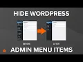 How to Hide Unnecessary Menu Items From WordPress Admin