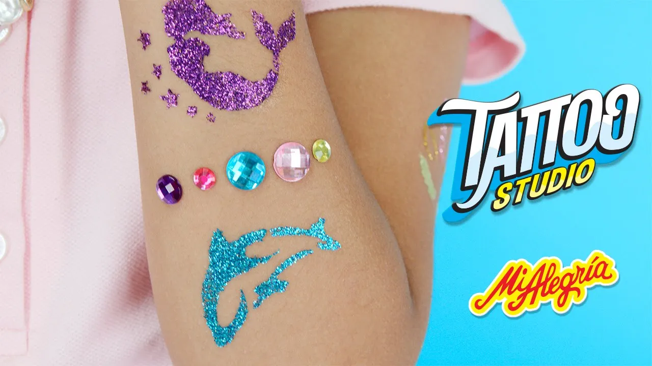 Juguetes Mi Alegría — Mi Alegría Tattoo Studio Glitter Tattoo Kit (YouTube video ad)