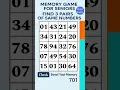 Daily Brain Exercise for Seniors - Easy Focus Activity for Sharp Minds Match the Numbers
