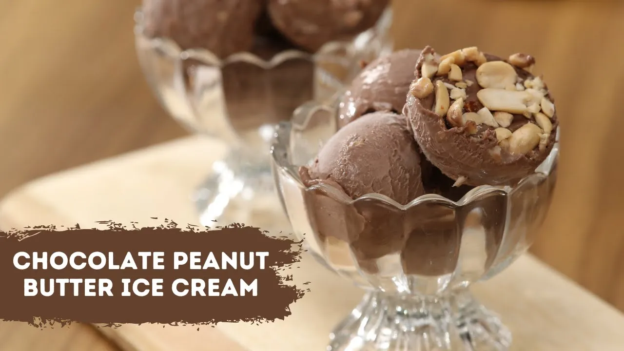 Chocolate Peanut Butter Ice Cream          Sanjeev Kapoor Khazana