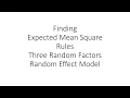 Expected Mean Square Random Effect Model