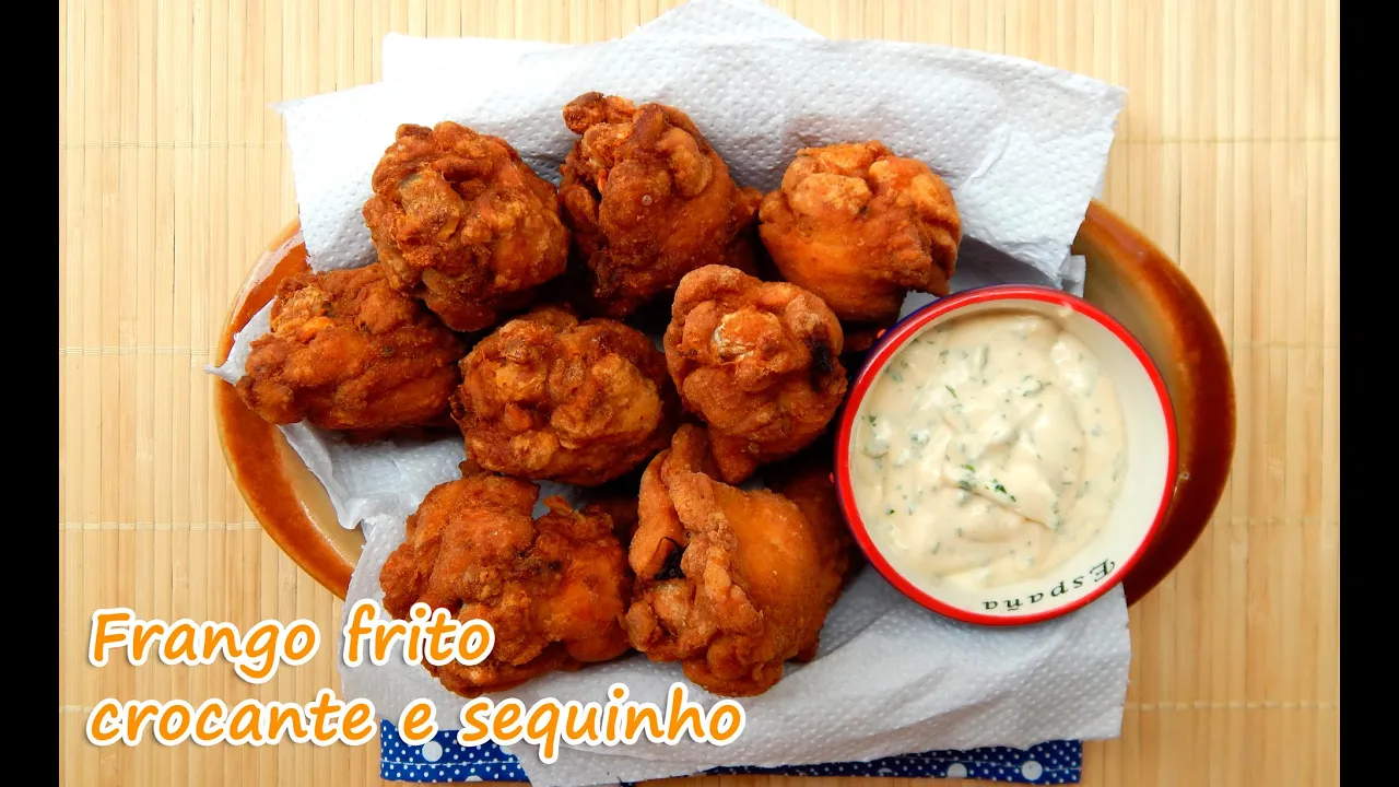 FRANGO FRITO SEQUINHO COM MOLHO PICANTE