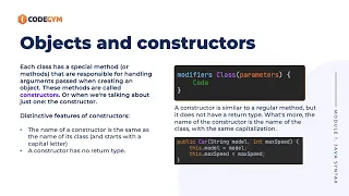 Java Constructors and Objects in Java CodeGym University Course