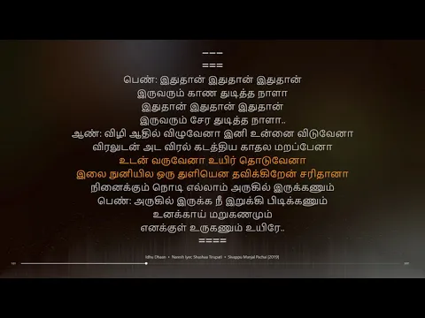 Download MP3 Idhu Dhaan | Sivappu Manjal Pachai | Siddhu Kumar | synchronized Tamil lyrics song