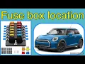 The fuse box location on a 2014-2022 Mini Cooper