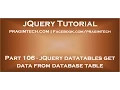 jQuery datatables get data from database table