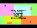 LISA S WORKBOOK PYTHON HACKERRANK LOGIC AND SOLUTION PROBLEM SOLVING