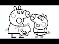 Peek a Boo Song Peppa Pig Coloring Pages