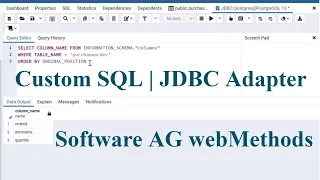 Get Column Names of a table using CustomSQL JDBC Adapter Service