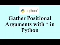 Easy Python Gather Positional Arguments with in Python function