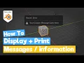 Blender Python Tutorial How to Display Info Messages learn python for beginners