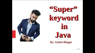 What is super keyword in Java with Program Example Part 1 Java Tutorial