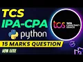 Hindi - TCS Xplore iPA CPA Python 15 marks question Solution Code