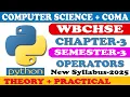Python Class 12 WBCHSE Computer Application Computer Science Python Operators