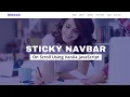 Sticky Navigation Bar On Scroll Using Vanila JavaScript Fixed Navigation Bar