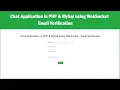 Chat Application in PHP MySql using WebSocket - Email Verification
