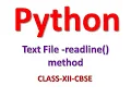 Python Text File Handling readline method part-2