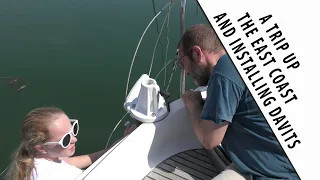 FITTING DAVITS TO DAPHI AFTER SAILING NORTH TO SHOTLEY – 2020 CRUISE DAY 1