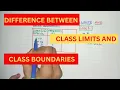 What is the Difference Between Class Limits and Class Boundaries Grouped Data Statistics