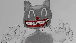 How to draw Cartoon Cat | สอนวาดแมวปีศาจ Cartoon Cat ด้วยดินสอ 2B และสีโปสเตอร์ซากุระ
