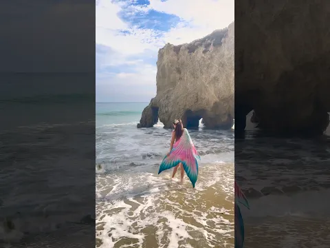 New destination to play mermaids: unlocked 🔓 #southcalifornia #beachvacation #mermaidtail #h2o