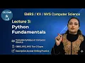 EMRS KVS NVS Computer Science Lec3 Python Fundamentals Tokens CS Didi Tier 2 Complete Syllabus