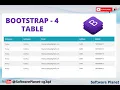 How to create table in bootstrap Bootstrap 4 Tutorial for beginners