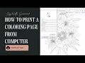 How to Print Coloring Pages from a Computer Printer Settings Guide