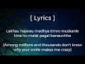 Lakhau hajarau - Yabesh Thapa [ Lyrics ] {with English translation}