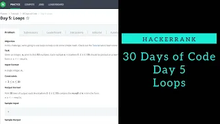 Loops HackerRank Day 05 Python