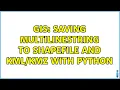 GIS Saving MultiLineString to Shapefile and with Python