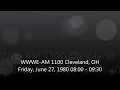 WWWE-AM 1100 kHz 3WE Cleveland OH Friday June 27 1980 08 00-09 30