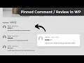 How To Pin Comments or Reviews In WordPress - WordPress Tutorial