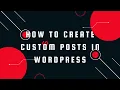 How to create custom post type in wordpress without plugin