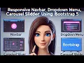 Responsive NavBar Dropdown Menu Carousel slider using Bootstrap 5
