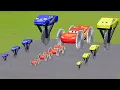 Download Lagu Big \u0026 Small Lightning Mcqueen Saw Wheel Cars vs Thomas Train BeamNG.drive