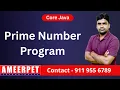 Prime Number Program By Srinivas Ameerpet Technologies