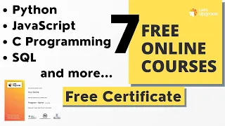 7 Free Courses with Certificates LetsUpgrade Free Courses