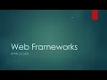 Web Frameworks SPED Talk