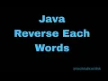 Reverse Each Words From a String Java Malayalam Java interview questions Learn and Share