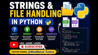 Python Tutorial Strings File CSV JSON