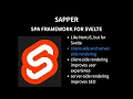 Sapper Svelte SPA - starter project