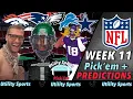 NFL Week 11 Predictions and Pick Em I Picks for every game in the NFL of Week 11