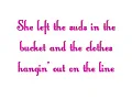 Suds in the Bucket~Sara Evans~Lyrics