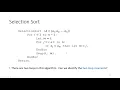 Selection Sort - Loop Invariant