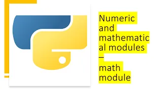 math module - Mathematical functions Python by examples