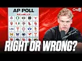NEW College Football Top 25 AP Poll Rankings REACTION