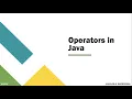 Operators Java Lesson 6 Sinhala