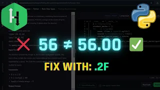 Stop WA on HackerRank Finding the Percentage Python 2f Fix